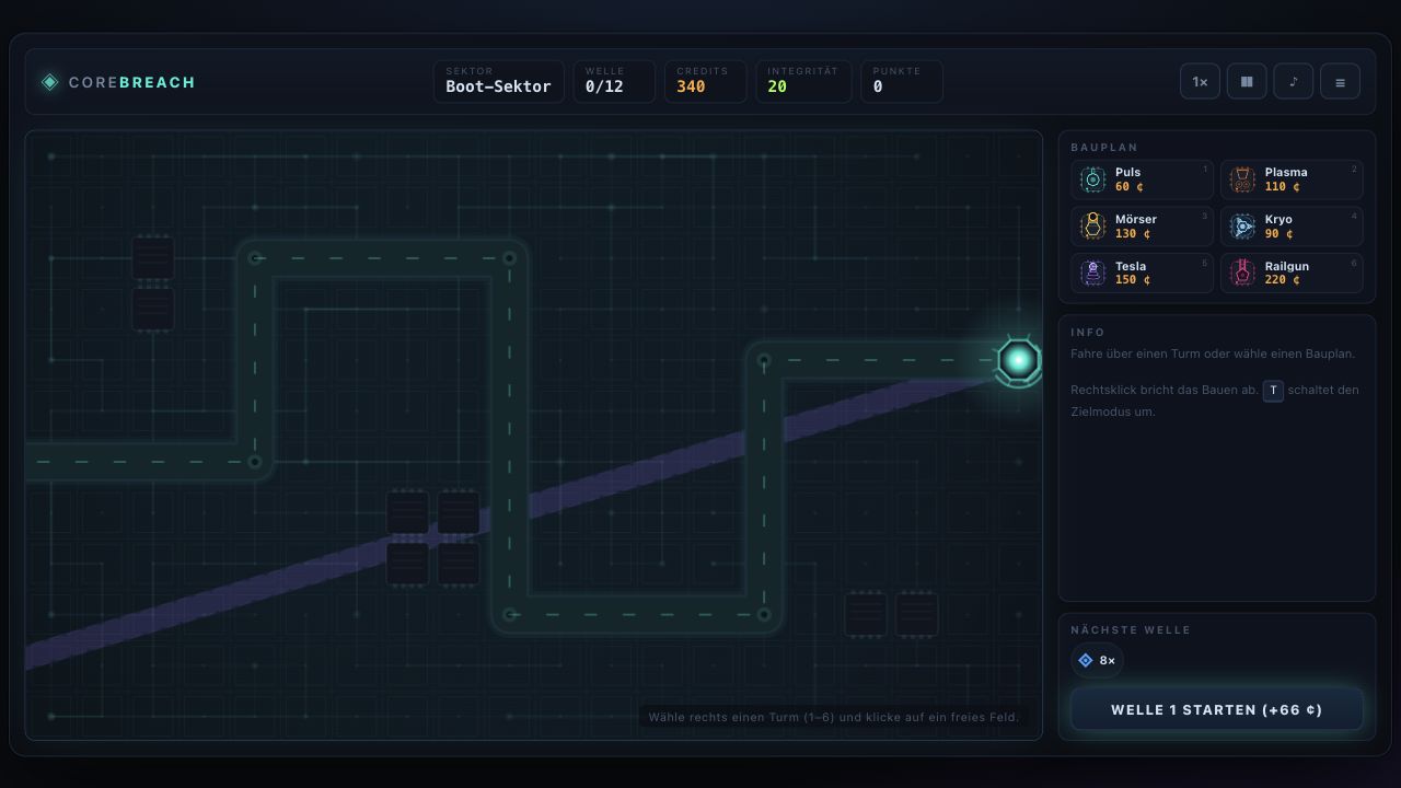 Spielansicht von Core Breach